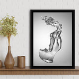 3D Effect Art Attractive Body Of A Woman V1 Framed Canvas Prints Wall Art - Painting Canvas, Floating Frame, Painting Prints, For Sale
