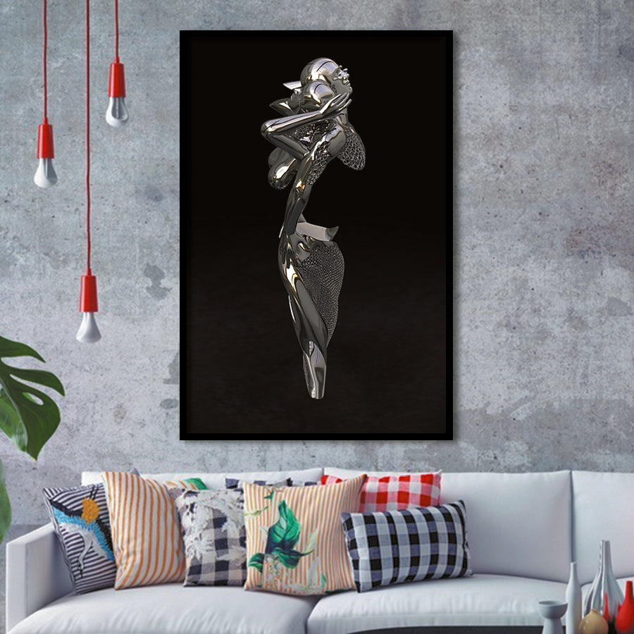 3D Effect Art Attractive Body Of A Woman V2 Framed Art Prints Wall Decor - Painting Prints, Wall Art, Framed Picture, For Sale