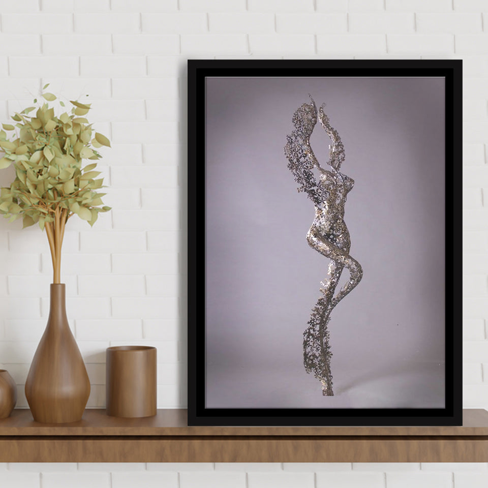 3D Effect Art Attractive Body Of A Woman V3 Framed Canvas Prints Wall Art - Painting Canvas, Floating Frame, Painting Prints, For Sale