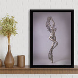 3D Effect Art Attractive Body Of A Woman V3 Framed Canvas Prints Wall Art - Painting Canvas, Floating Frame, Painting Prints, For Sale