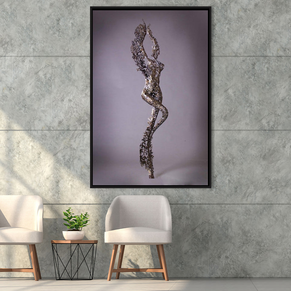 3D Effect Art Attractive Body Of A Woman V3 Framed Canvas Prints Wall Art - Painting Canvas, Floating Frame, Painting Prints, For Sale