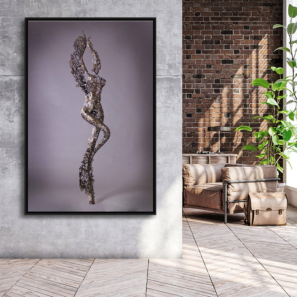 3D Effect Art Attractive Body Of A Woman V3 Framed Canvas Prints Wall Art - Painting Canvas, Floating Frame, Painting Prints, For Sale