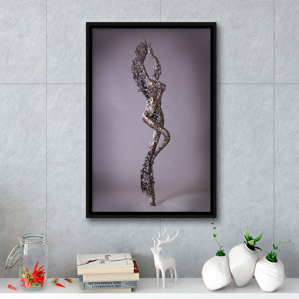 3D Effect Art Attractive Body Of A Woman V3 Framed Canvas Prints Wall Art - Painting Canvas, Floating Frame, Painting Prints, For Sale