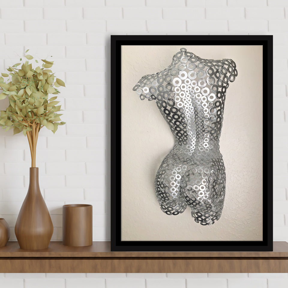 3D Effect Art Attractive Body Of A Woman V4 Framed Canvas Prints Wall Art - Painting Canvas, Floating Frame, Painting Prints, For Sale