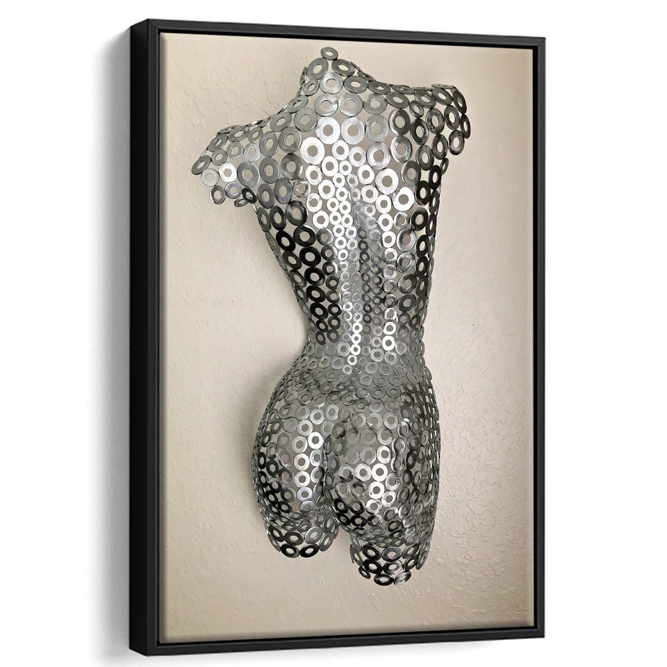 3D Effect Art Attractive Body Of A Woman V4 Framed Canvas Prints Wall Art - Painting Canvas, Floating Frame, Painting Prints, For Sale