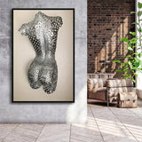 3D Effect Art Attractive Body Of A Woman V4 Framed Canvas Prints Wall Art - Painting Canvas, Floating Frame, Painting Prints, For Sale