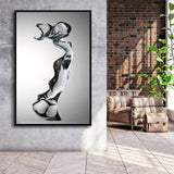 3D Effect Art Attractive Body Of A Woman Framed Canvas Prints Wall Art - Painting Canvas, Floating Frame, Painting Prints, For Sale