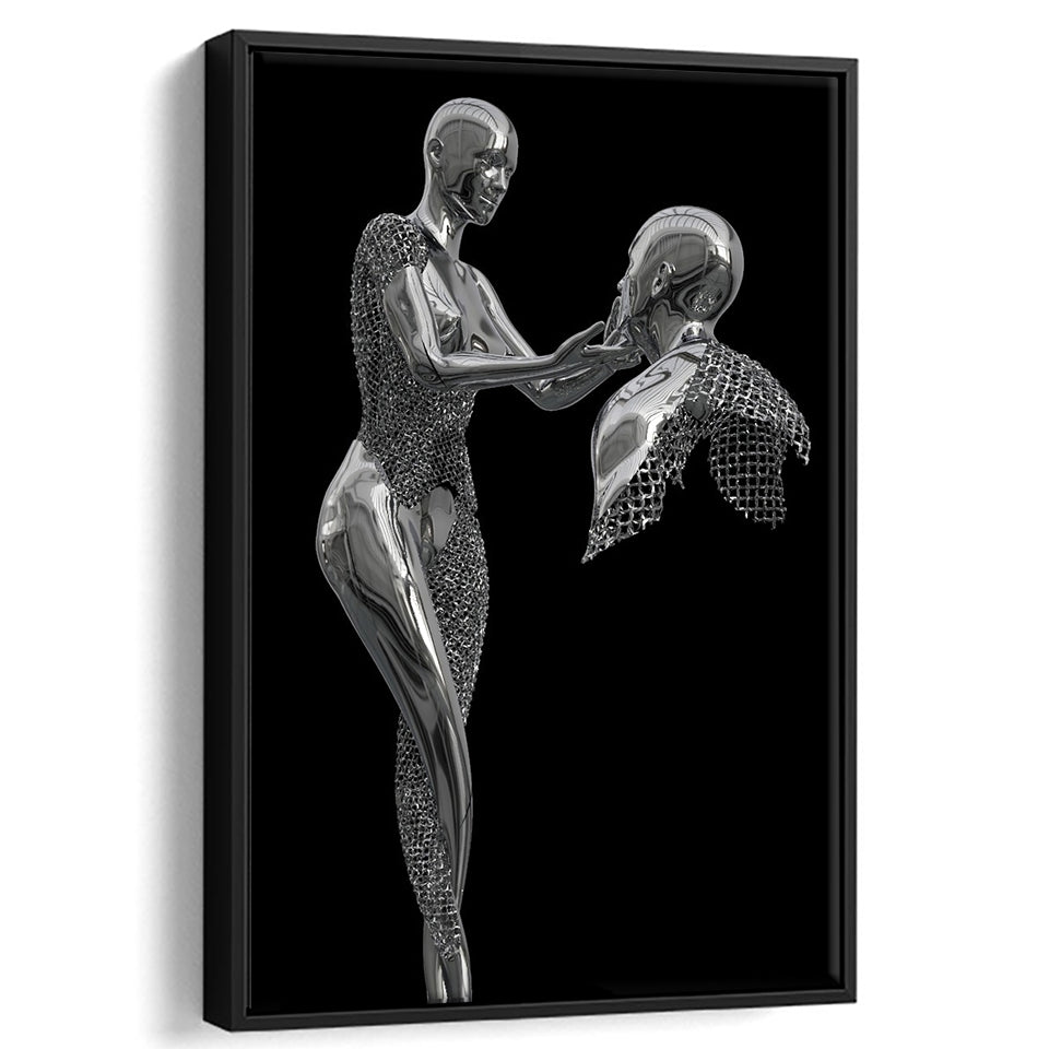 3D Effect Art Love Comes From The Heart Framed Canvas Prints Wall Art - Painting Canvas, Floating Frame, Painting Prints, For Sale