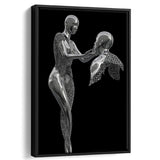 3D Effect Art Love Comes From The Heart Framed Canvas Prints Wall Art - Painting Canvas, Floating Frame, Painting Prints, For Sale