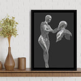 3D Effect Art Love Comes From The Heart Framed Canvas Prints Wall Art - Painting Canvas, Floating Frame, Painting Prints, For Sale