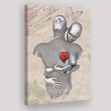 3D Effect Art Love Red Moon Heart Floral Paper Lyric Song V3 Canvas Prints Wall Art - Painting Canvas, Home Wall Decor, For Sale