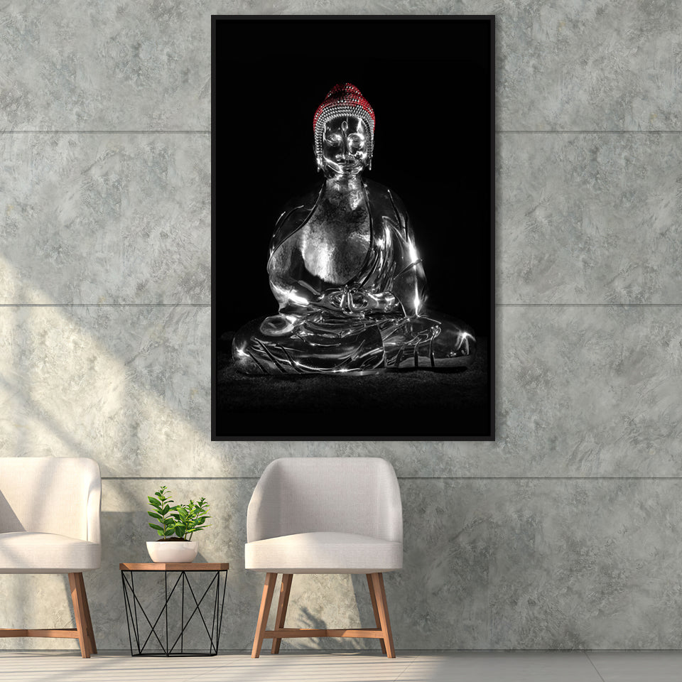 3D Effect Art Buddha Meditation Framed Canvas Prints Wall Art - Painting Canvas, Floating Frame, Painting Prints, For Sale