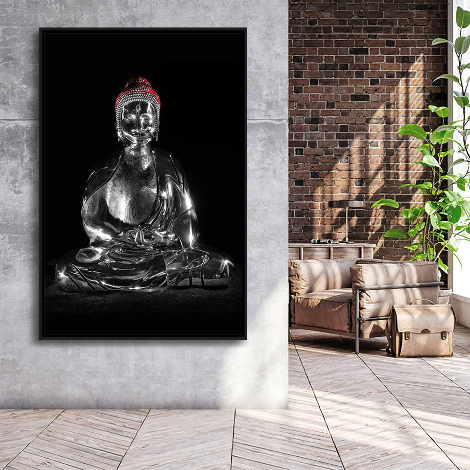 3D Effect Art Buddha Meditation Framed Canvas Prints Wall Art - Painting Canvas, Floating Frame, Painting Prints, For Sale