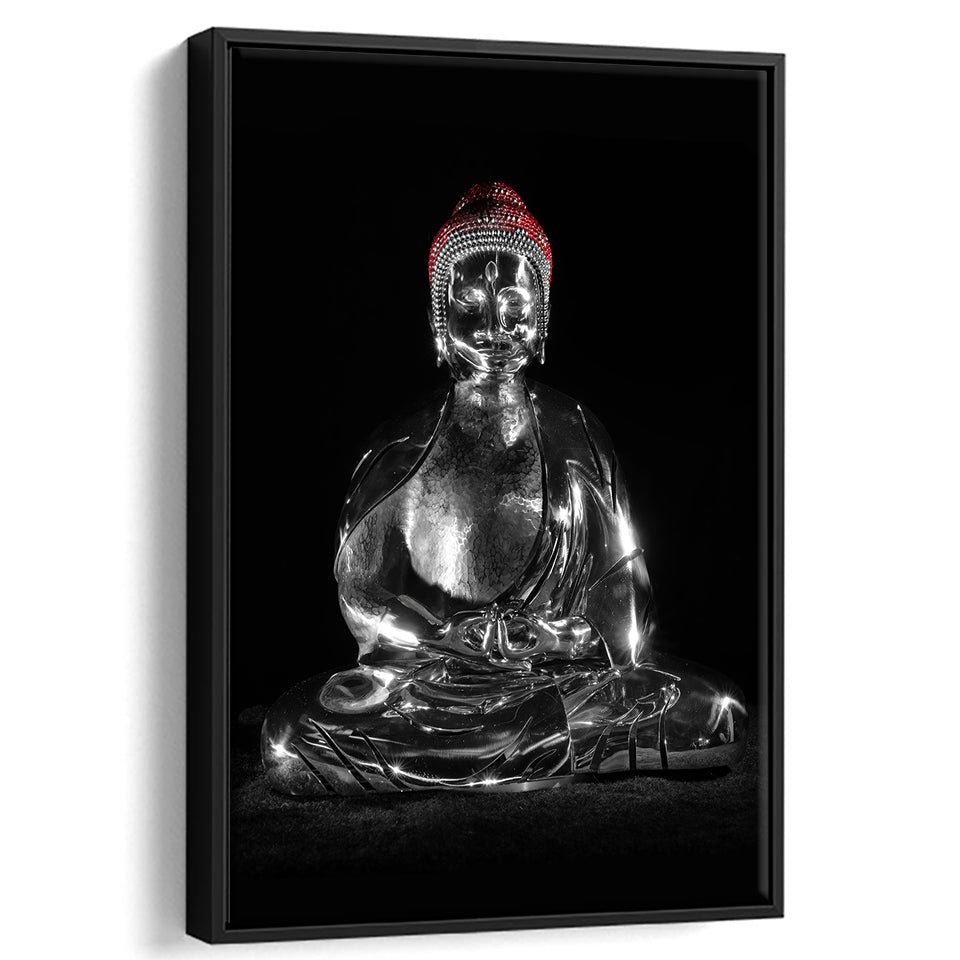 3D Effect Art Buddha Meditation Framed Canvas Prints Wall Art - Painting Canvas, Floating Frame, Painting Prints, For Sale