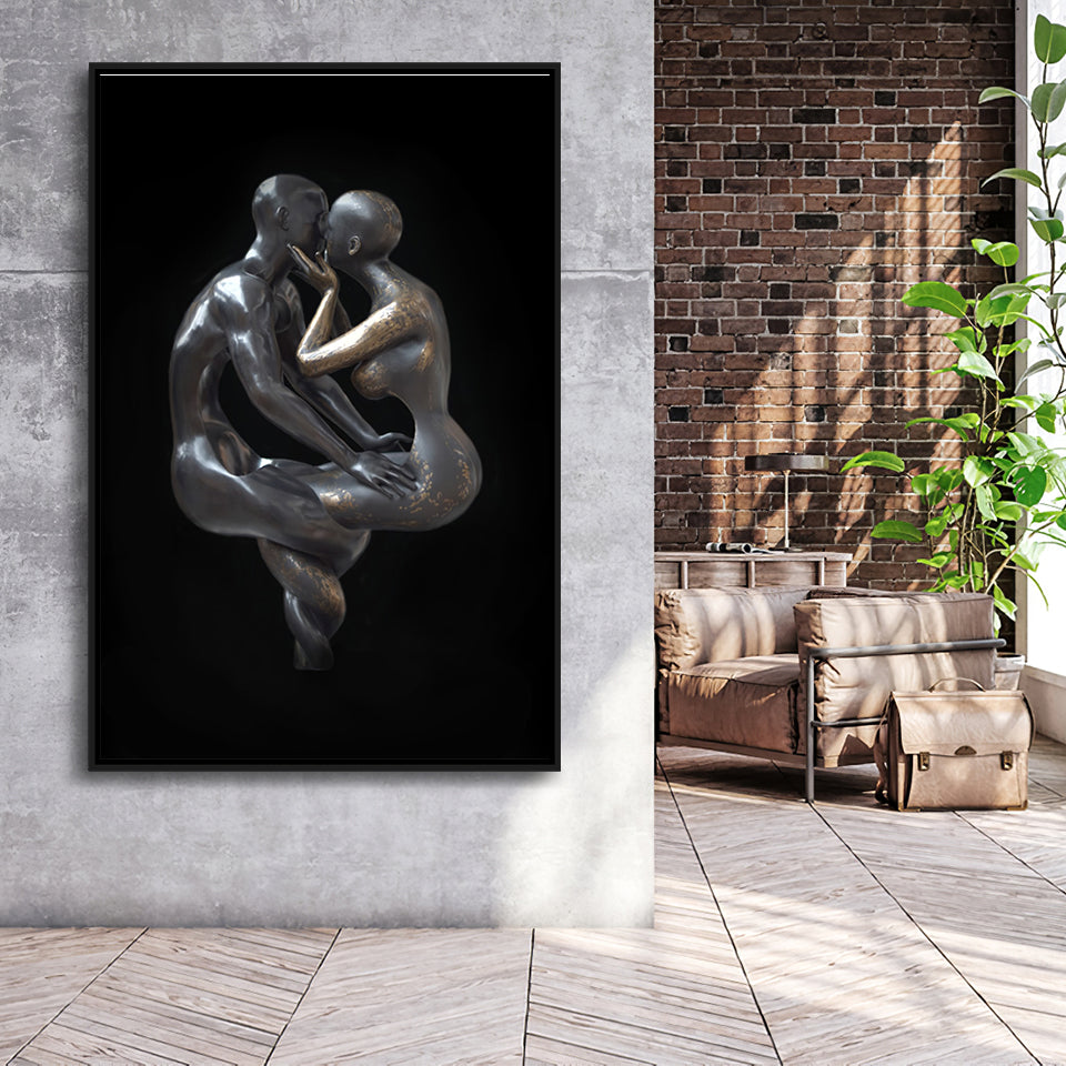 3D Effect Art Loyalty Bronze Framed Canvas Prints Wall Art - Painting Canvas, Floating Frame, Painting Prints, For Sale
