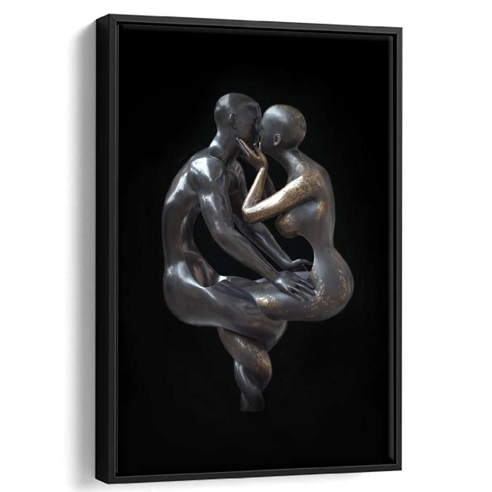 3D Effect Art Loyalty Bronze Framed Canvas Prints Wall Art - Painting Canvas, Floating Frame, Painting Prints, For Sale