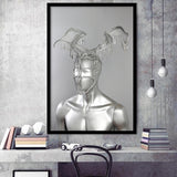 3D Effect Art Omar António Metal Head Framed Art Prints Wall Decor - Painting Prints, Wall Art, Framed Picture, For Sale