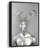 3D Effect Art Omar António Metal Head Framed Canvas Prints Wall Art - Painting Canvas, Floating Frame, Painting Prints, For Sale