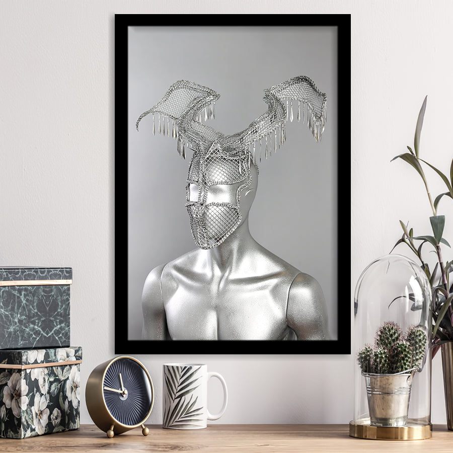 3D Effect Art Omar António Metal Head Framed Art Prints Wall Decor - Painting Prints, Wall Art, Framed Picture, For Sale
