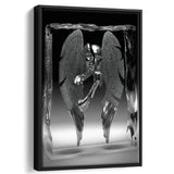 3D Effect Art Split Face With Angel Wings Framed Canvas Prints Wall Art - Painting Canvas, Floating Frame, Painting Prints, For Sale