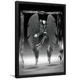 3D Effect Art Split Face With Angel Wings Framed Art Prints Wall Decor - Painting Prints, Wall Art, Framed Picture, For Sale