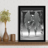 3D Effect Art Split Face With Angel Wings Framed Canvas Prints Wall Art - Painting Canvas, Floating Frame, Painting Prints, For Sale