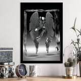 3D Effect Art Split Face With Angel Wings Framed Art Prints Wall Decor - Painting Prints, Wall Art, Framed Picture, For Sale