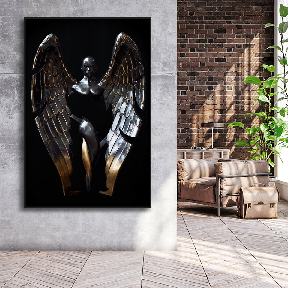 3D Effect Art Bronze Angle Framed Canvas Prints Wall Art - Painting Canvas, Floating Frame, Painting Prints, For Sale