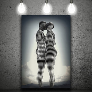 3D Effect Ali & Nino Couple Love Art Canvas Prints Wall Art - Painting Canvas, Home Wall Decor, Prints for Sale, Painting Art