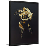 3D Effect Art Golden Passion Hug Love Framed Art Print Wall Decor - Painting Art,Framed Picture,Wall Art