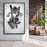 3D Effect Art Back Hug Love Framed Canvas Prints Wall Art - Painting Canvas, Floating Frame, Painting Prints, For Sale