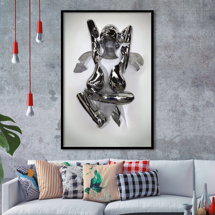 3D Effect Art Back Hug Love Framed Art Prints Wall Decor - Painting Prints, Wall Art, Framed Picture, For Sale