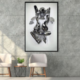 3D Effect Art Back Hug Love Framed Canvas Prints Wall Art - Painting Canvas, Floating Frame, Painting Prints, For Sale