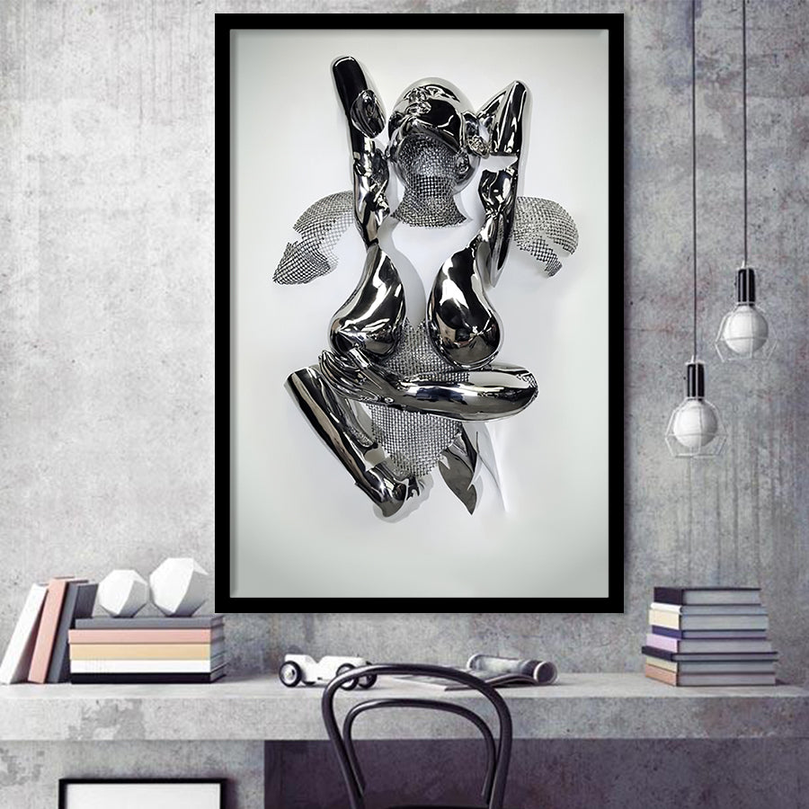 3D Effect Art Back Hug Love Framed Art Prints Wall Decor - Painting Prints, Wall Art, Framed Picture, For Sale