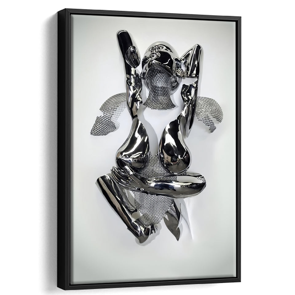 3D Effect Art Back Hug Love Framed Canvas Prints Wall Art - Painting Canvas, Floating Frame, Painting Prints, For Sale