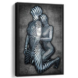 3D Effect Art Couple Love Frame Canvas Prints Wall Art - Painting Canvas, Framed Picture,Canvas Art, Wall Decor,Prints for Sale