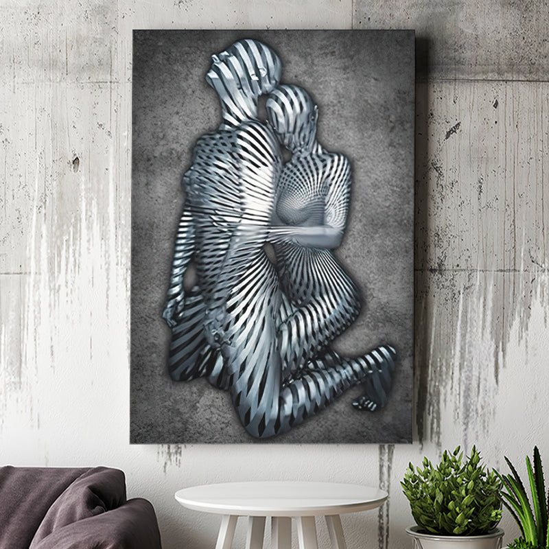 3D Effect Art Couple Love Canvas Prints Wall Art - Painting Canvas, Painting Prints,Canvas Art, Wall Decor, Home Decor, Prints for Sale