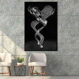 3D Effect Art Couple Together Art Framed Canvas Prints Wall Art - Painting Canvas, Floating Frame, Painting Prints, For Sale
