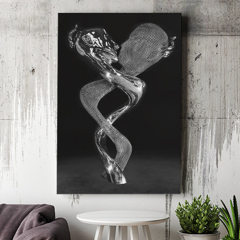 3D Effect Art Couple Together Art Canvas Prints Wall Art - Painting Canvas, Home Wall Decor, Painting Prints, For Sale