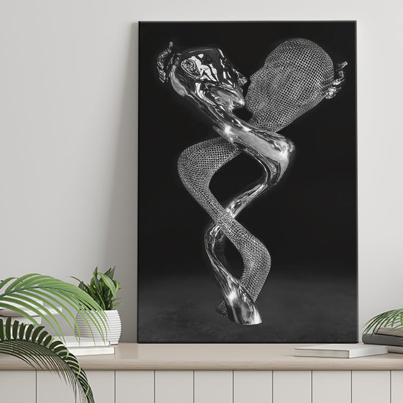 3D Effect Art Couple Together Art Canvas Prints Wall Art - Painting Canvas, Home Wall Decor, Painting Prints, For Sale