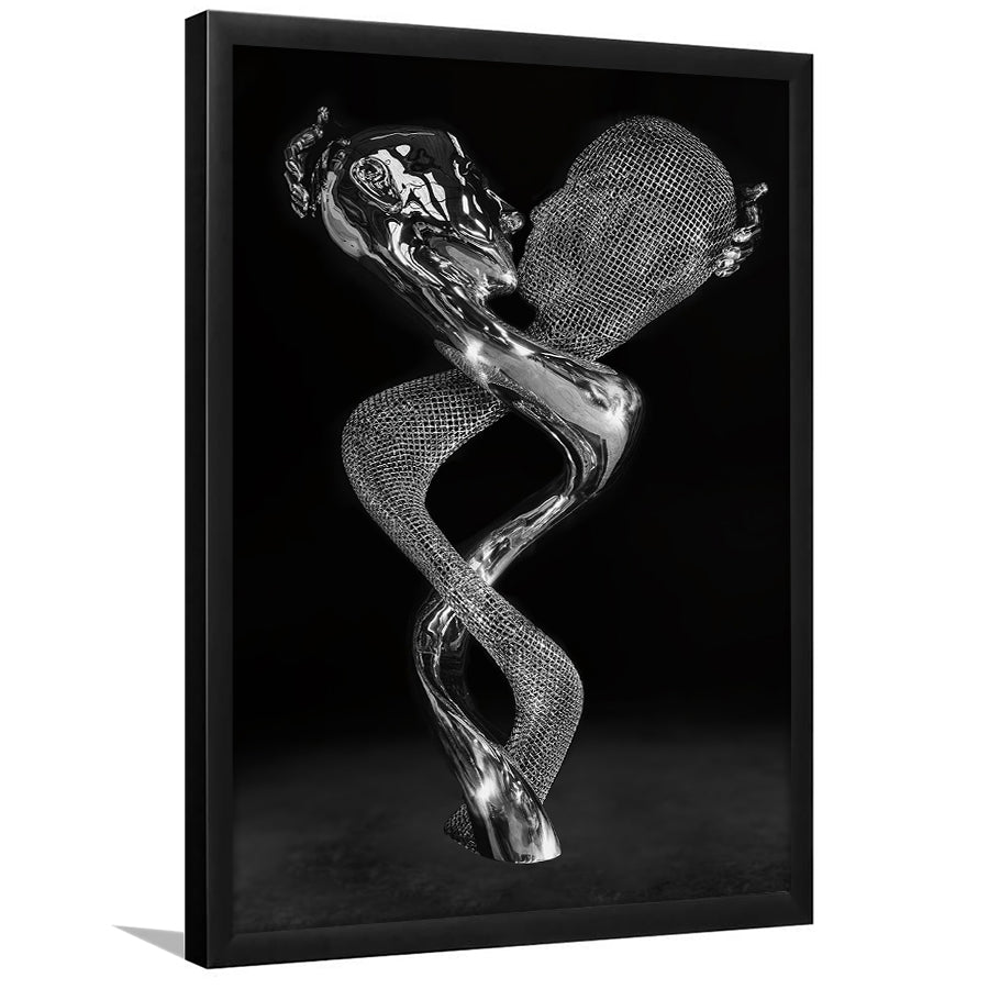 3D Effect Art Couple Together Art Framed Art Prints Wall Decor - Painting Prints, Wall Art, Framed Picture, For Sale