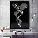 3D Effect Art Couple Together Art Framed Art Prints Wall Decor - Painting Prints, Wall Art, Framed Picture, For Sale
