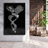 3D Effect Art Couple Together Art Framed Canvas Prints Wall Art - Painting Canvas, Floating Frame, Painting Prints, For Sale