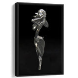 3D Effect Art Hug Love Couple Black Framed Canvas Prints Wall Art - Painting Canvas, Floating Frame, Painting Prints, For Sale