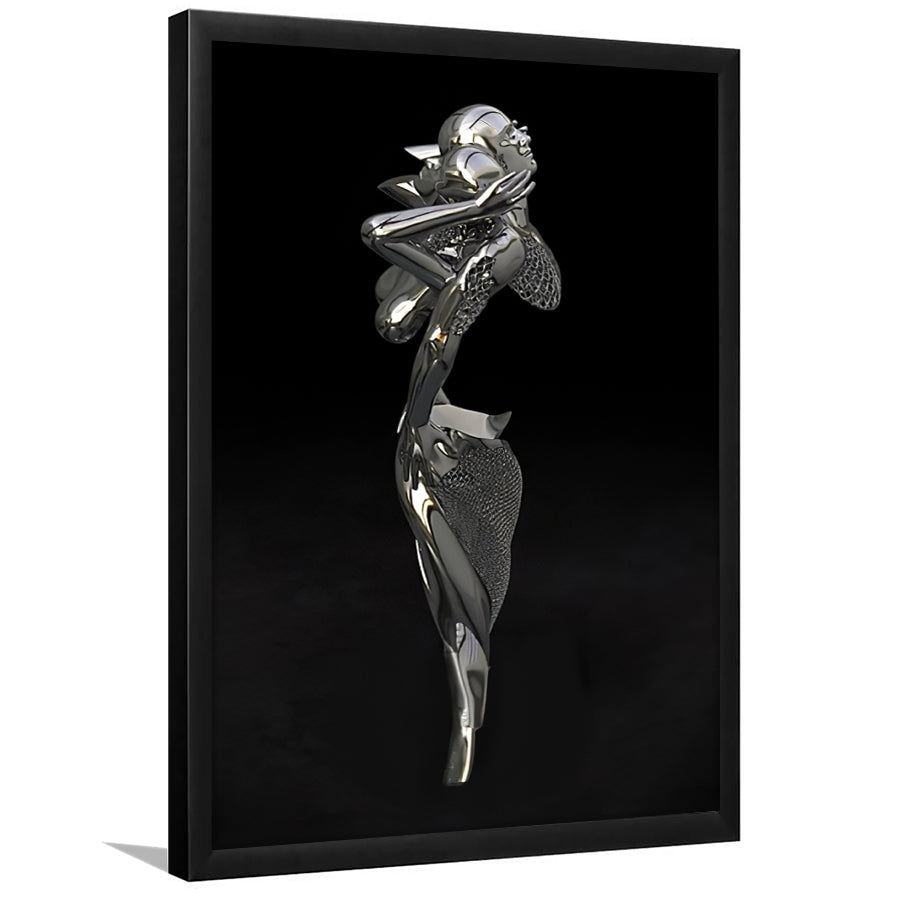 3D Effect Art Hug Love Couple Black Framed Art Prints Wall Decor - Painting Prints, Wall Art, Framed Picture, For Sale