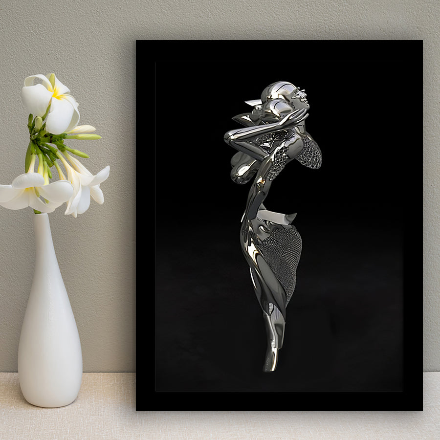 3D Effect Art Hug Love Couple Black Framed Art Prints Wall Decor - Painting Prints, Wall Art, Framed Picture, For Sale