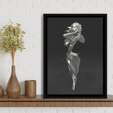 3D Effect Art Hug Love Couple Black Framed Canvas Prints Wall Art - Painting Canvas, Floating Frame, Painting Prints, For Sale