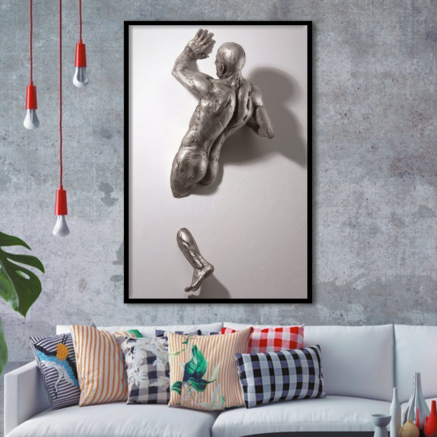 3D Effect Art Modern Man Framed Art Prints Wall Decor - Painting Prints, Framed Picture, Wall Arrt, Home Decor, Prints for Sale