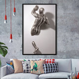 3D Effect Art Modern Man Framed Art Prints Wall Decor - Painting Prints, Framed Picture, Wall Arrt, Home Decor, Prints for Sale