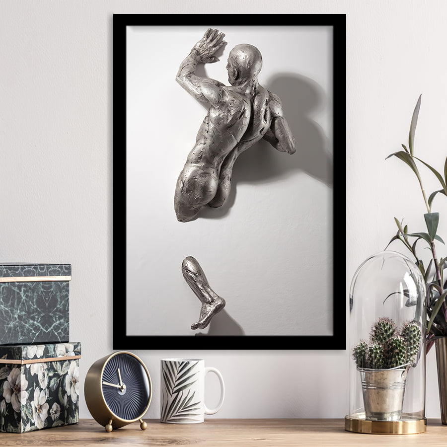 3D Effect Art Modern Man Framed Art Prints Wall Decor - Painting Prints, Framed Picture, Wall Arrt, Home Decor, Prints for Sale